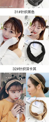 Cross elastic headband chiffon silk headband ladies headband hair accessory sports face wash