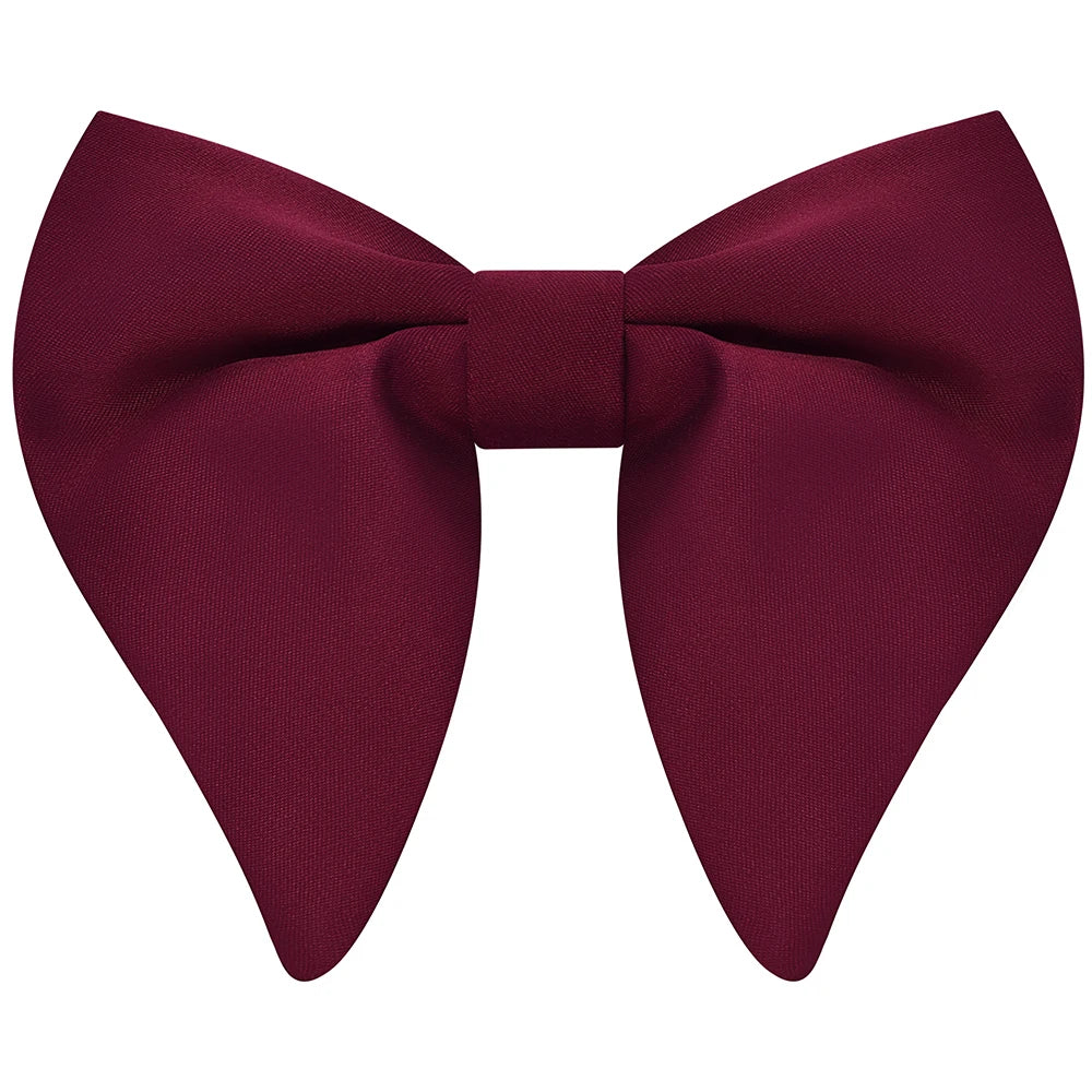 GUSLESON Fashion Pink Champagne Blue Solid Bow Tie For Men Classic Big Bowtie For Party Wedding Bowknot Adult Mens Tie