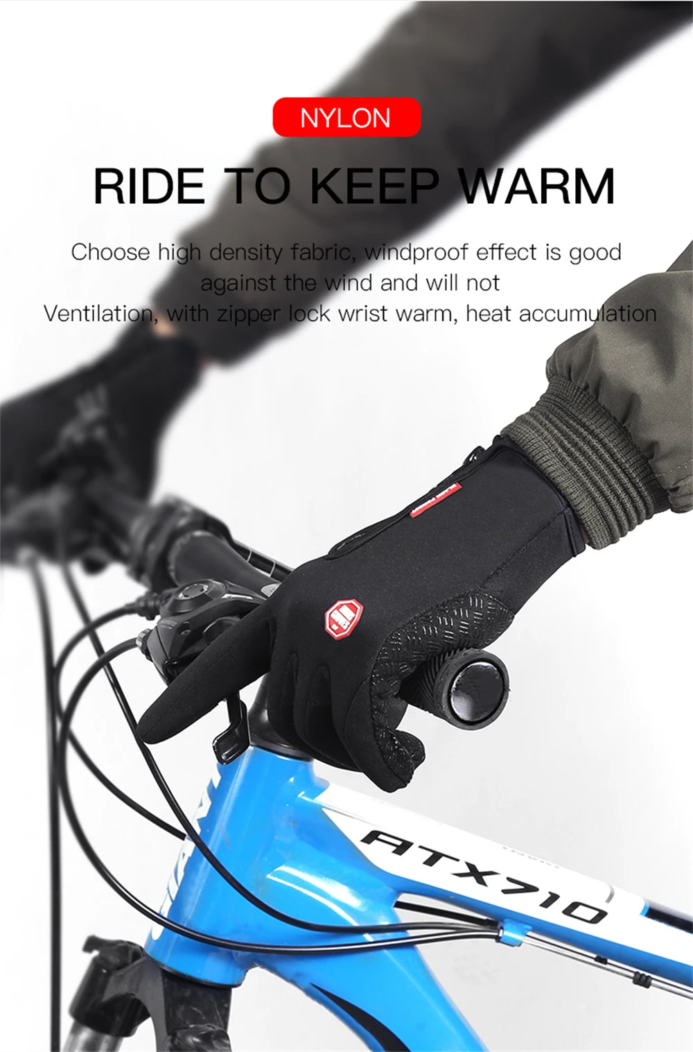 Hot Winter Gloves For Men Women Touchscreen Warm Outdoor Cycling Driving Motorcycle Cold Gloves Windproof Non-Slip Womens Gloves