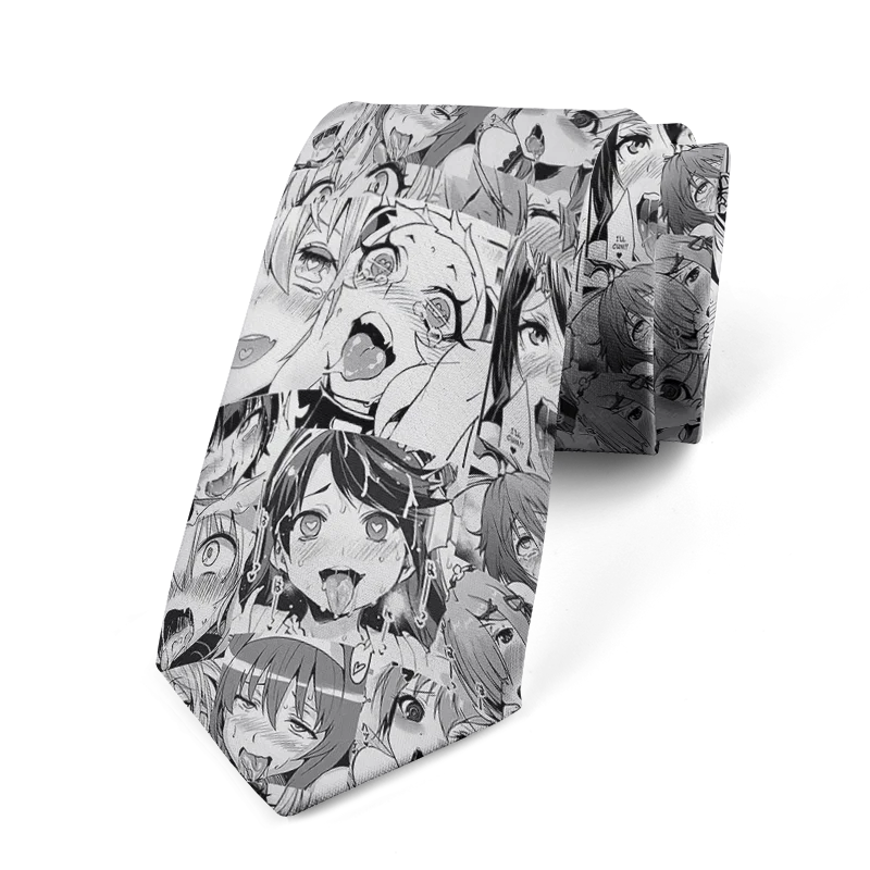 Anime cartoon printing men's tie unisex casual creative tie novelty unique accessories business gifts wedding shirt accessories