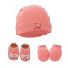 1 Set Baby Anti Scratching Gloves Hat Foot Cover Set Soft Cotton Newborn No Scratch Mittens Socks Beanies Cap Nightcap