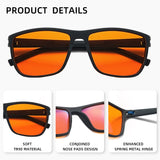 RBsunny Blue Light Blocking Glasses Men Computer Gaming Glasses Anti Eyestrain UV400 Clear Lens Eye Protection Rectangle Frame
