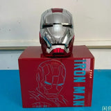 Hot Marvel 1/1 Mk5 Iron Man Autoking Helmet Remote And Voice Control Iron Man Automatic Helmet Mask With Led Light Funny Gift