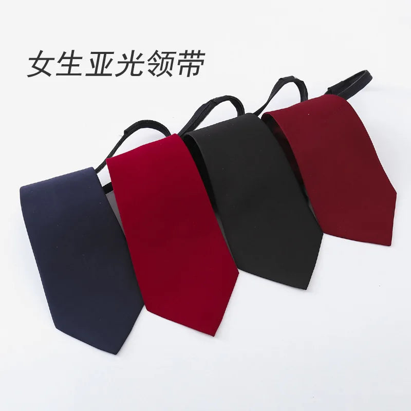 Red Black Clip On Tie Security Ties For Men Women Doorman Steward Matte Black Necktie Black Funeral Tie Clothing Accessories