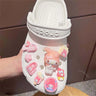 New Sanrio Kuromi LED Shoes Accessories Cartoon Peripheral Cinnamoroll Melody Pompompurin Charm Buckle Charms Kids Gift