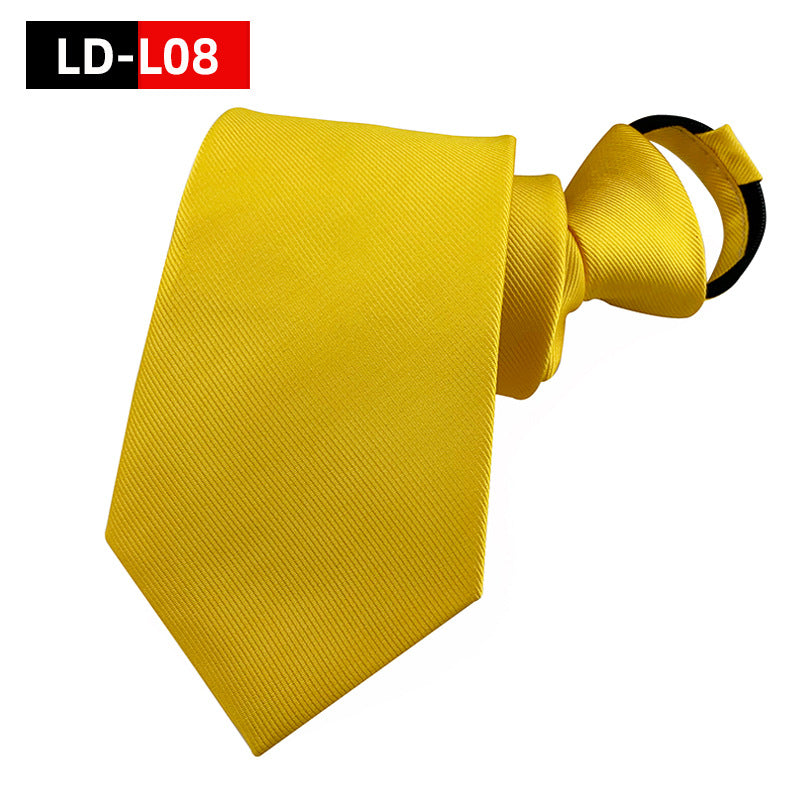 Solid Colors Necktie Zipper Tie 8cm Ties Business for Man Gravatas Handkerchief Bowtie Mens Wedding Shirt Accessories