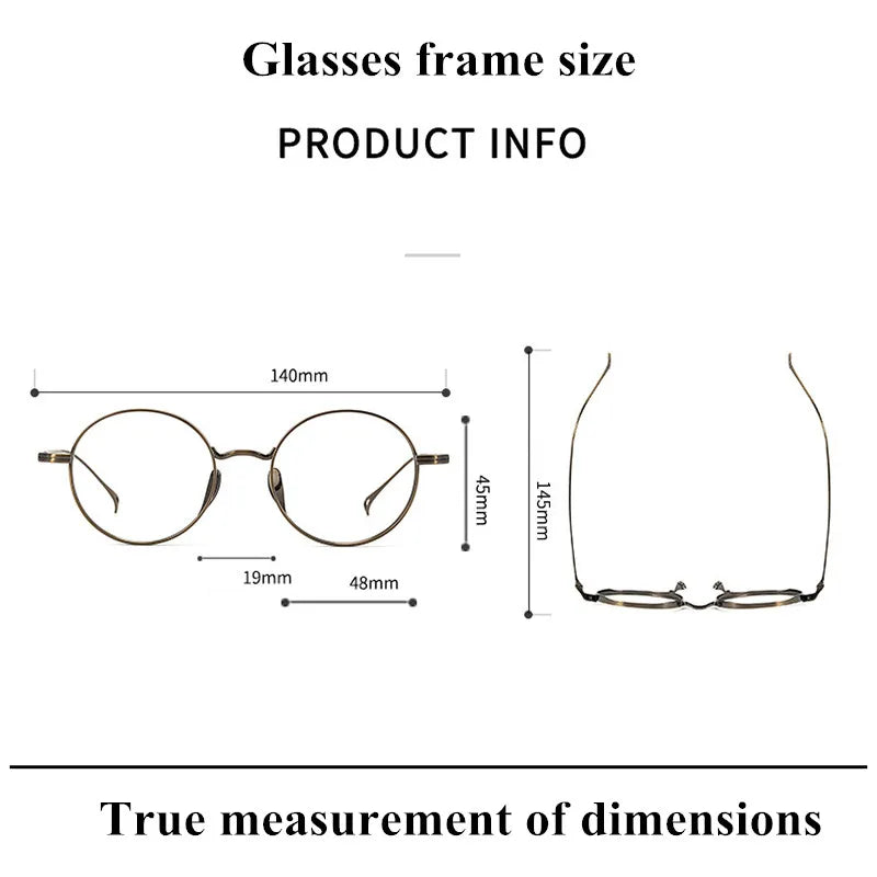 2025 NEW Titanium Handmade Glasses Frame Round Oval Retro Glasses For Men Reading Glasses Frames For Myopia For Women KMN-3003