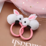 Hair Accessories Girls Ties Elastique Cheveux Fille Gomas Elasticas Furry Korean Kinder Kleding Rabbit Ears Scrunchie Headbands