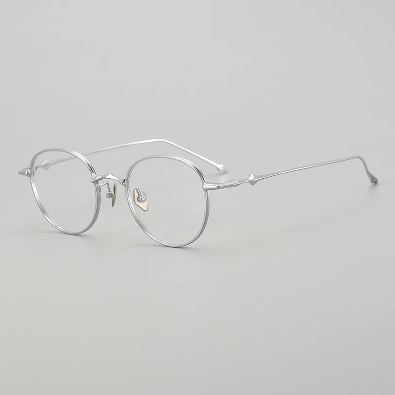Korea Fashion Style Titanium Glasses Frames Luxury Designer Round ABA Eyeglasses Women Men Prescription Reading Eyewear