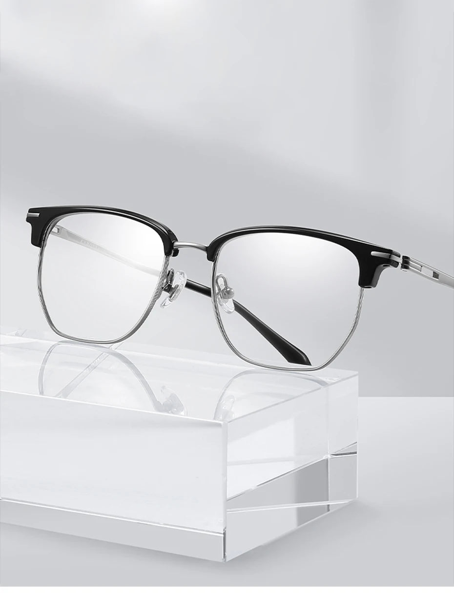 CAPONI Original Designer Men Glasses Frames Pure Titanium  Business Eyewear Anti Blue Light Multifunctional Frame Glasses J23615