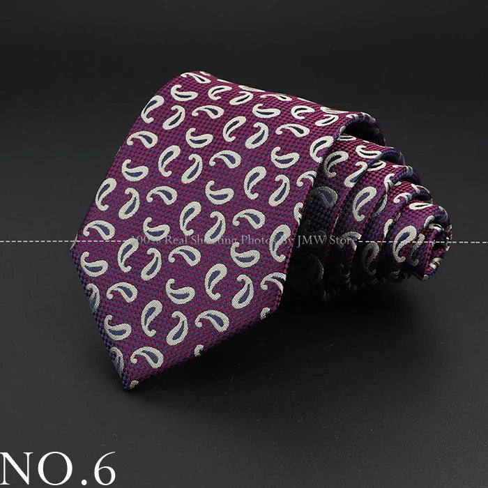 New Design Wedding Men Tie Purple Solid Striped Paisley Flower Neckties Men Business Dropshipping Groom Collar Accessories Gift