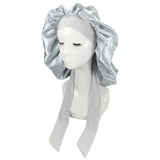 New Satin Hair Cap For Sleeping Invisible Flat Imitation Silk Round Haircare Women Headwear Ceremony Adjusting Button Night Hat