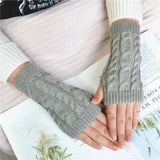 NEW Women Hand Warmer Winter Gloves Fashion Knitting Faux Wool Mitten Warm Fingerless Glove Gants Femme women gloves