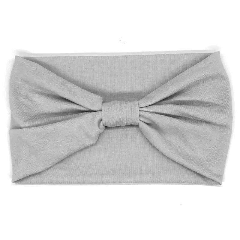 Headwrap Solid Color Knot Wide Headbands for Women Soft Cotton Sports Elastic Hair Bands Accessories Yoga Bandana Bandage