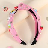 Knotted Wide Headbands Diadem For Back To School Pearls Pencil Hair Bands Kids Head Hoop Girls Children Daily Tiara Accessories