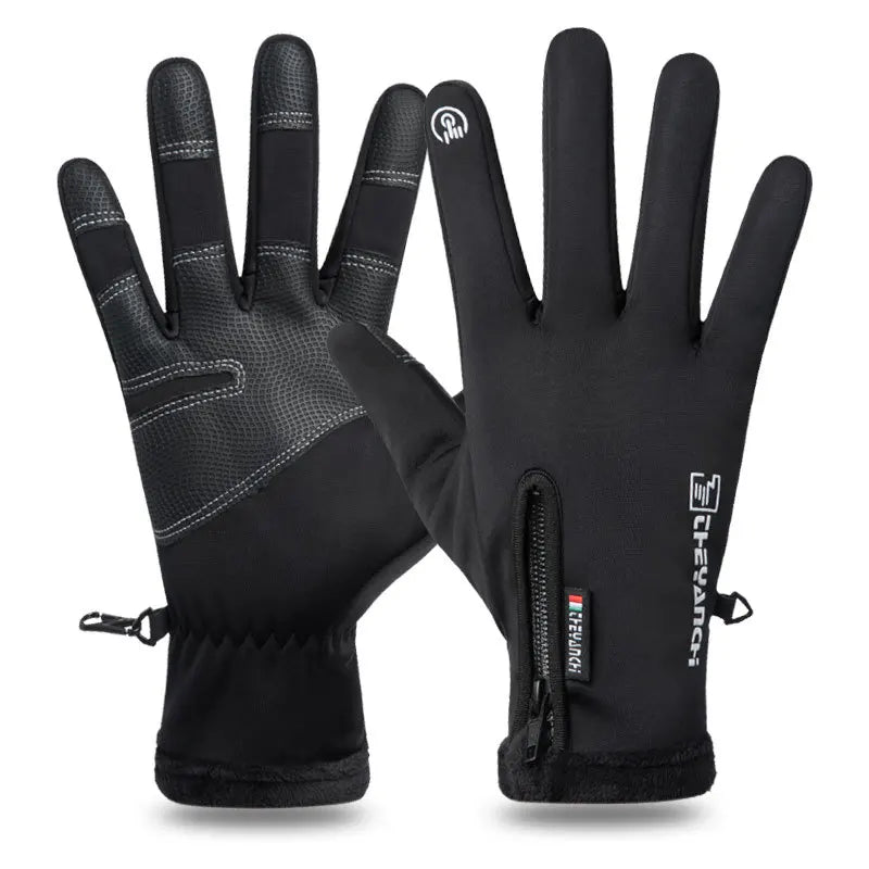 Outdoor Winter Gloves Motorcycle Gloves With Fleece Lined Touch Screen Snow Glove Waterproof Thermal Gloves For Riding