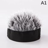 Baseball Cap Men Women Beanie Wig Hat Fun Short Hair Caps Breathable Soft for Party Toupee Hats Outdoor