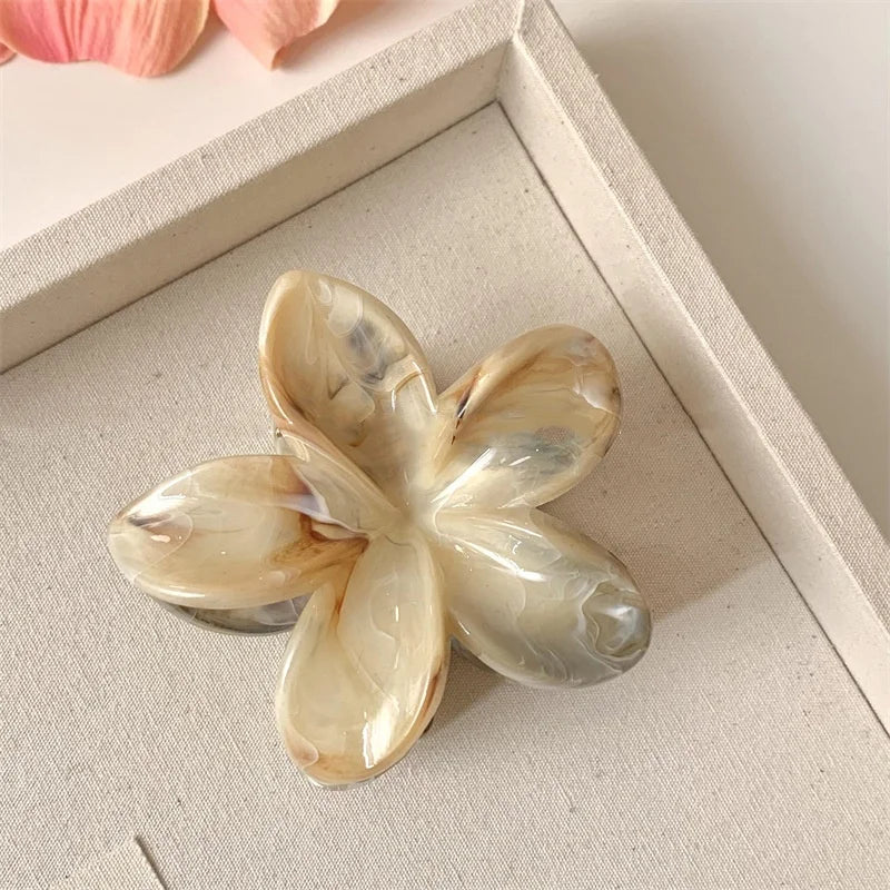 Summer Ice Transparency Pink Green Egg Flower Scratch Clip Shark Clip Sweet Fresh Marbled Plate Hair Clip Hair Scratch