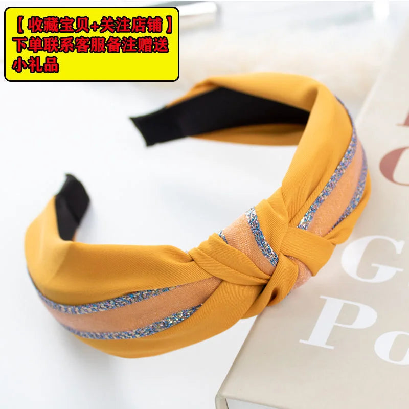 New Flower Headbands For Women Hair Hoop Knot Turban Headband Elastic Hairband Hair Accessories for Girls No Slip Stay