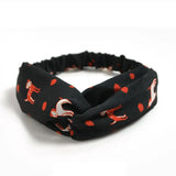 Fashion WomenFloral Headband Hair Accessories Leopard Cross Knotted Bow Chiffon Hair Band Girls Headdress Ladies Hoop Headwear