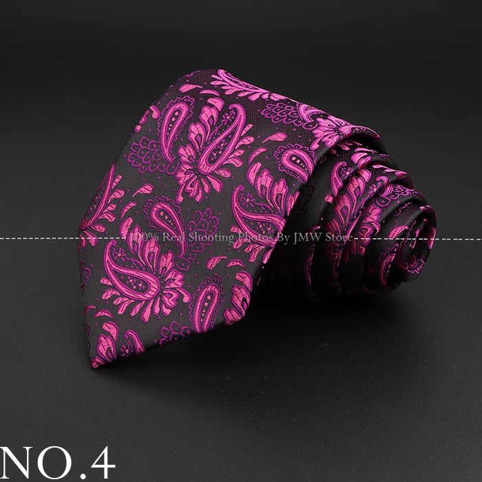 New Design Wedding Men Tie Purple Solid Striped Paisley Flower Neckties Men Business Dropshipping Groom Collar Accessories Gift