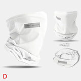 Ice Silk Sunscreen Mask For Men Women Outdoor Cycling Face Cover Solid Color Neck Wrap UV Protection Ear Bandana Scarf Summer