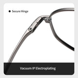 Trendy Men's Large size Titanium Frames Stylish, Double Bridge, Casual, Comfortable, Optical Prescription Eyewear for Men 07518
