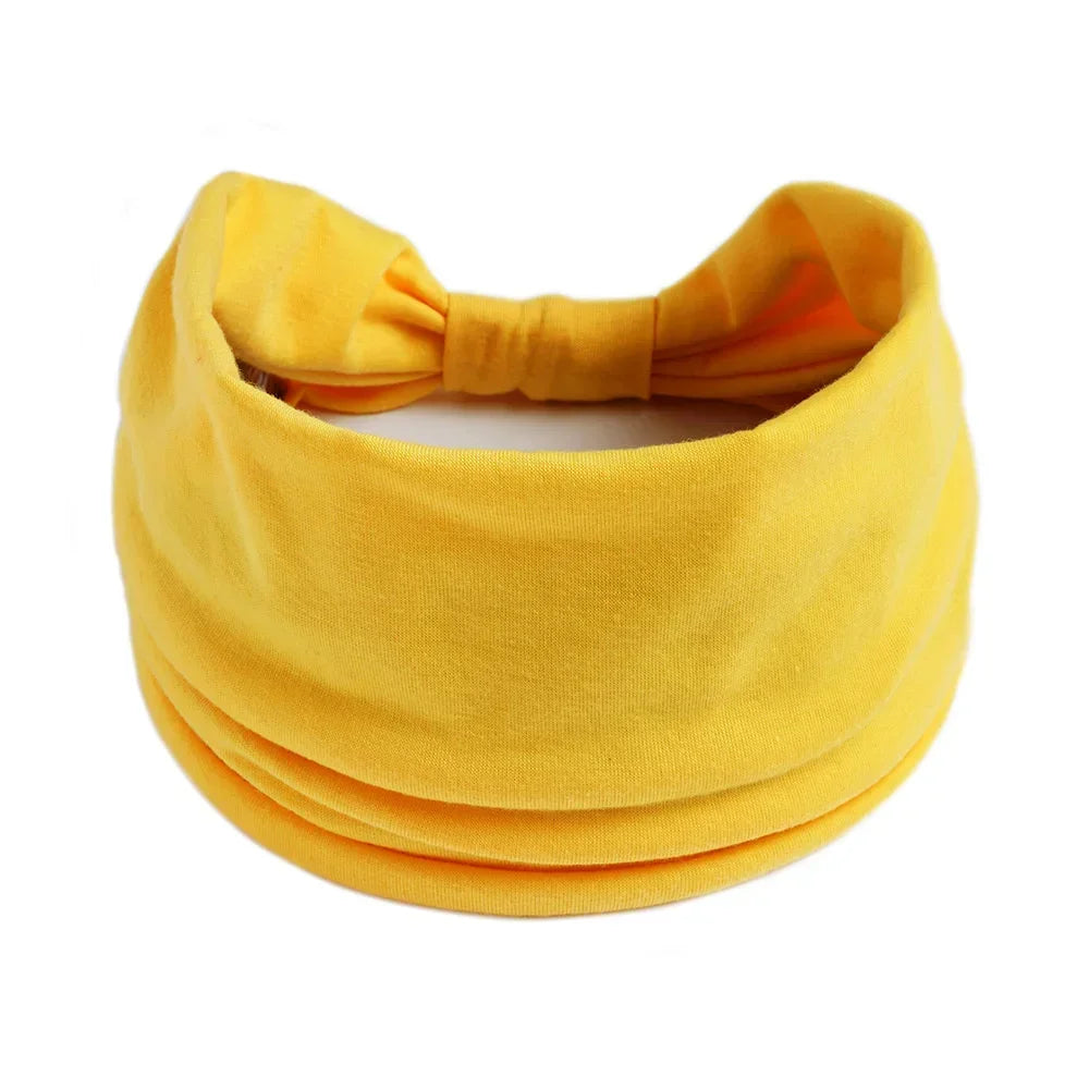 Boho Headbands For Women Fashion Stretch Wide Hair Bands Knoted Turban Yoga Sweatband Elastic Head Bands Stylish Wrap Headbands