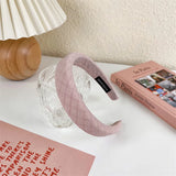2022 Gentle Pink Womans Hairbands Girl Sweet Plush Wide Side Sponge Headband Hair Hoop Fashion Simple Solid Color Hair Accessory