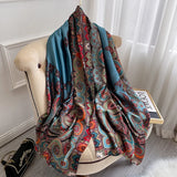 180*90cm Women Silk Scarves Female Chiffon Fashion Wrap Lady Leopard Shawl Sunscreen Beach Scarf foulard pareo muffler bandanna