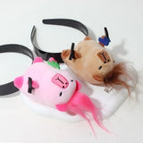 Headband Cartoon Funny Capybara Hair Hoop Summer Women's Cute Face Wash Headband Funny Plush Hair Band Hair Accessories