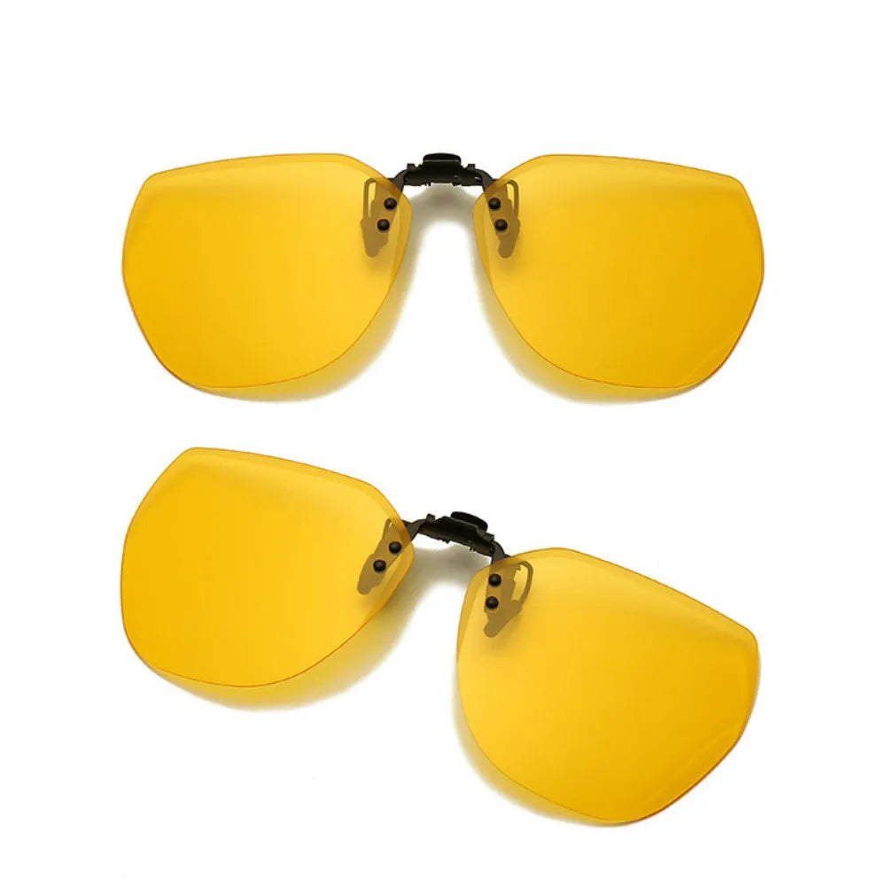 Oversized Polarized Clip-on Sunglasses Men Frameless Filter UV400 Protection Polygon Eyewear Clip Lens Sun Glasses