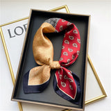 70cm Silk Satin Square Scarf Women Luxury Shawl Wrap Print Neck Tie Female Hair Hand Band Wrist Bandana Headkerchief Echarpe New