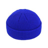 Unisex Autumn Warm Cap New Fashion Men's Beanie Winter Knit Hat Boy Skullcap Sailor Cap Cuffs Retro Navy Short Hat Solid Color