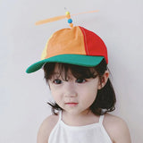Bamboo Dragonfly Rainbow Sun Cap Funny Adventure Dad Hat Snapback Hat Helicopter Propeller Design for Kids Boys Girls Adult