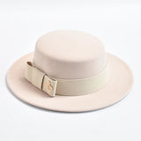 New Fedora Hat for Women Elegant Fashion Formal Wedding Decorate Church Cap Flat Top Bow Party Jazz Hat Chapeau Femme