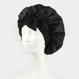 Europe and the United States selling style color cloth streamer round hat bow imitation silk women's nightcap beauty hair care h