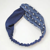 Clearance Fresh Colorful Turban Headbands Women Spring Summer Chiffon Headband Head Wrap Wide Lattice Hairband Hair Accessories