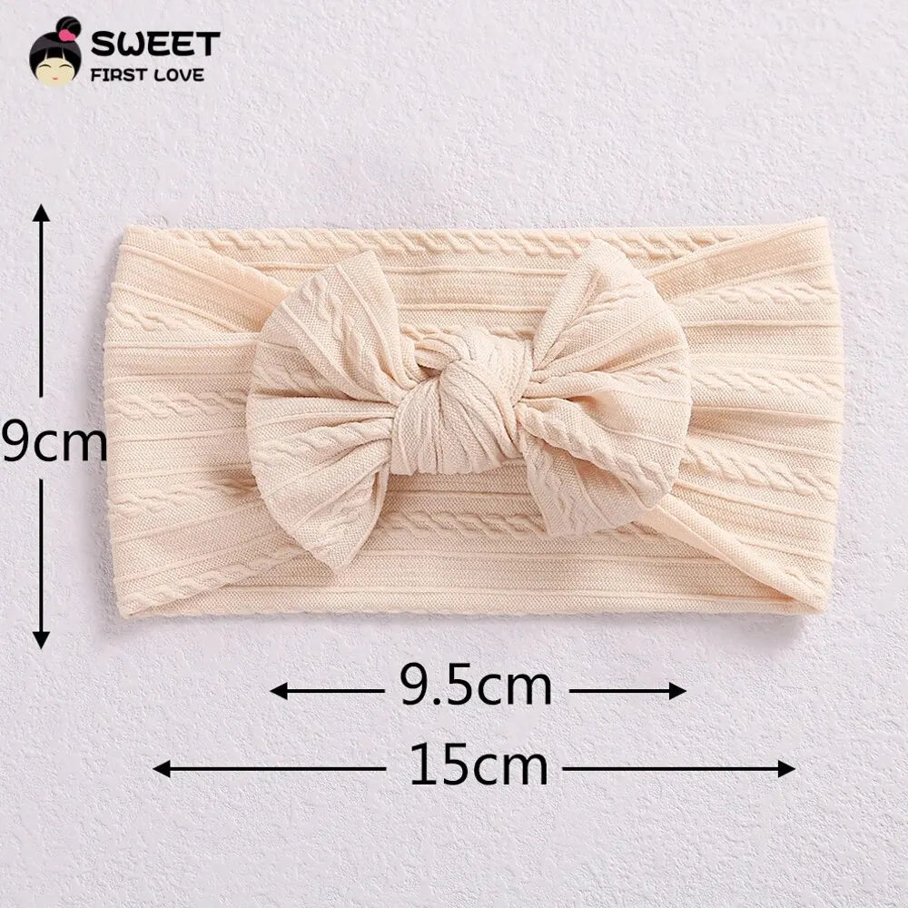 3Pcs/Set Cute Bowknot Baby Headband Turban Soft Elastic Baby Girls Hairband Newborn Hair Band Headdress Kids Hair Accessories