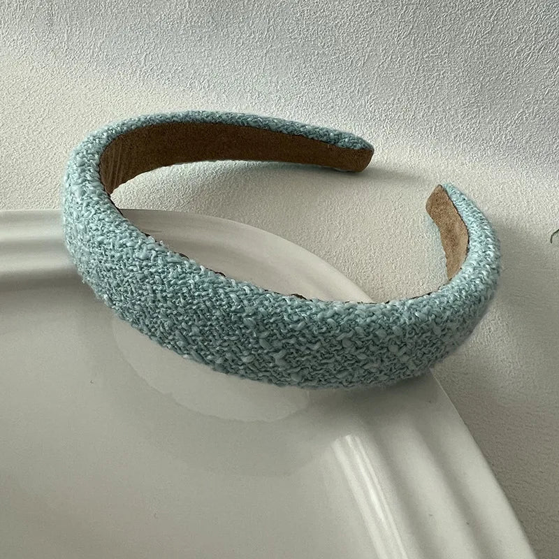 Woven Plaid Fabric Colorful Tweed Hairband High Quality Headband Spring Summer 2023 Accessories Casual Fashion Headwear