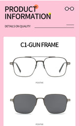 Titanium 3 In 1 New Trend Magnet Glasses Frame With Clip On Glasses Polarized Sunglasses For Men Women Optical Computer glasses