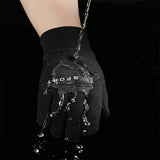 Windproof and Waterproof Outdoor Gloves Touch Screen Thumb and Index Finger Fingertips Warm Gloves for Running Cycling