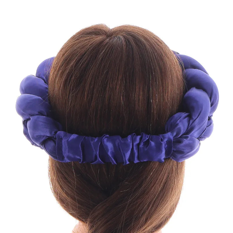 Fashion Candy Color Braids Twist Headbands for Women African Headwear Elastic Hair Bands Ladies Turban Female Bandage Headwrap