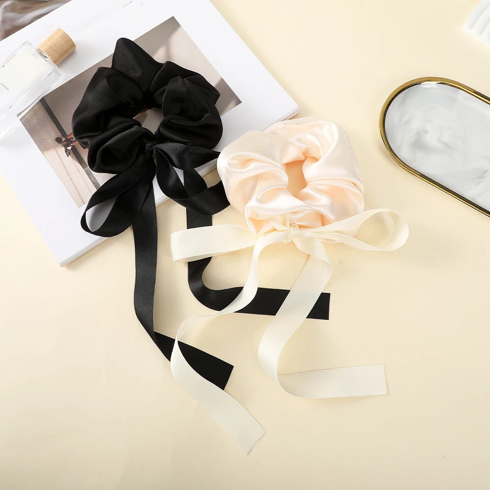 AWAYTR Tassel Elasticity Hair Band Scrunchies Hair Accessories Hair Bands Ties Elastics Ponytail Holders for Women Girls