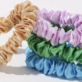 40PCS Silk-Like Women Elastic Hair Scrunchies For Women Hair Ties Rubber Band Hair Rope Accessories Wholesale