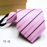 Mens Ties Casual Zipper Neck Ties Professional Formal Shirt Convenient Lazy Zip Tie Striped Business Arrow Ties