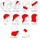 Outdoor Magic Bandana Solid Neon Color Cycling Hiking Scarves Headband Polyester Fashion Neck Cover Fishing Windproof Face Mask