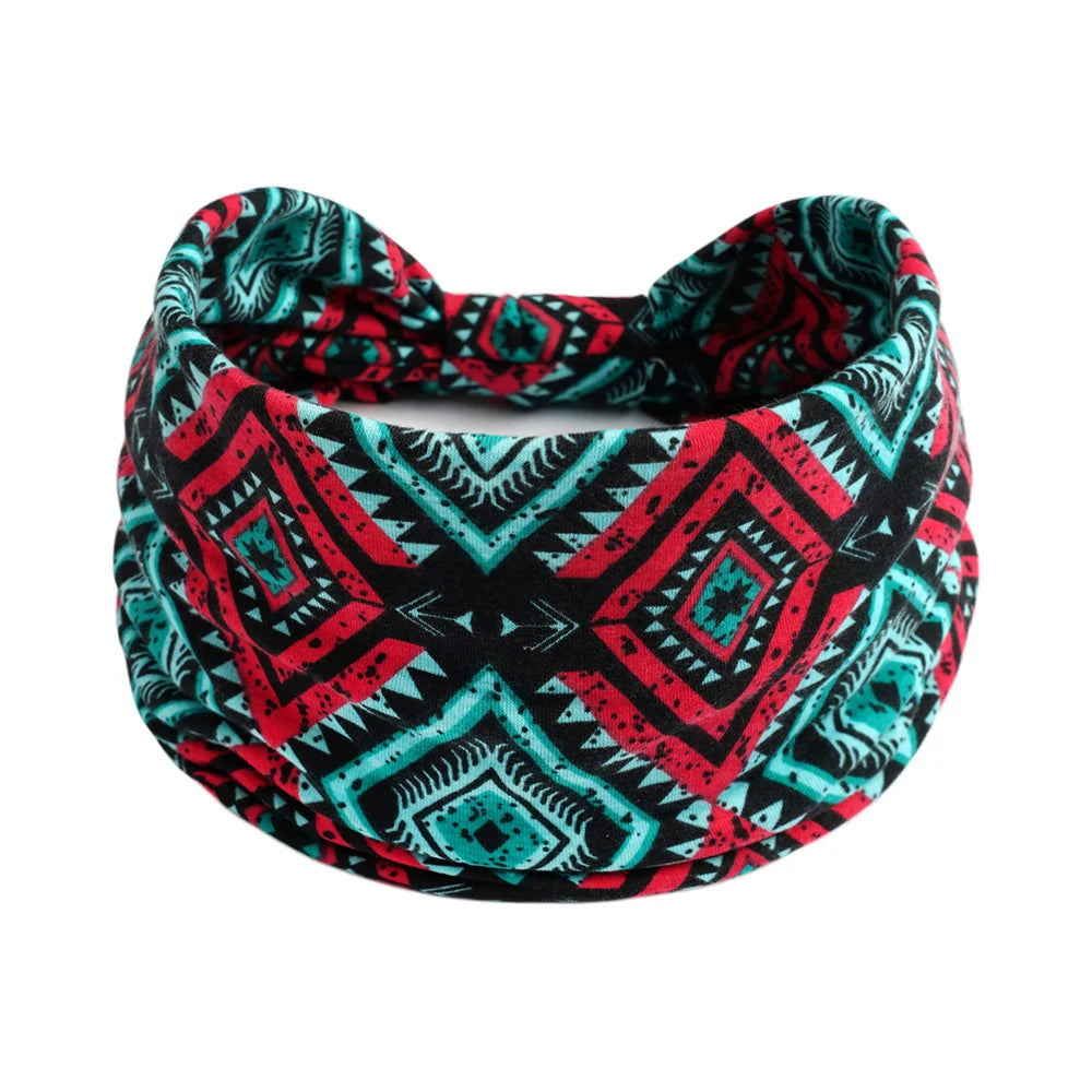 Women Hair Bands Headband Bohemian Sports Run Bandage Elastic Girl Wide Headband Print Wide Headwrap Headpiece Hairband Ladies