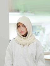 A Women Winter Beanie Hats One-Piece Knit Balaclavas Mask  Neck Circle Scarf Ski Snow Hat