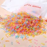 500/1000/2000pcs Girls Black Disposable Rubber Band Hair Ties Headband Children Ponytail Holder Bands Kids Hair Accessories